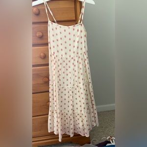 Cream and pink dress